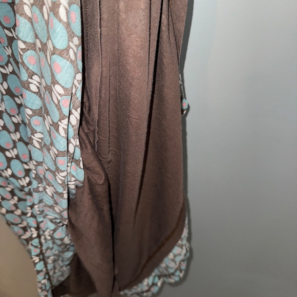 Boden Jersey Knit Faux Wrap Fit and Flare Swing Olive Dress Size 16L 16 Long - Picture 5 of 7